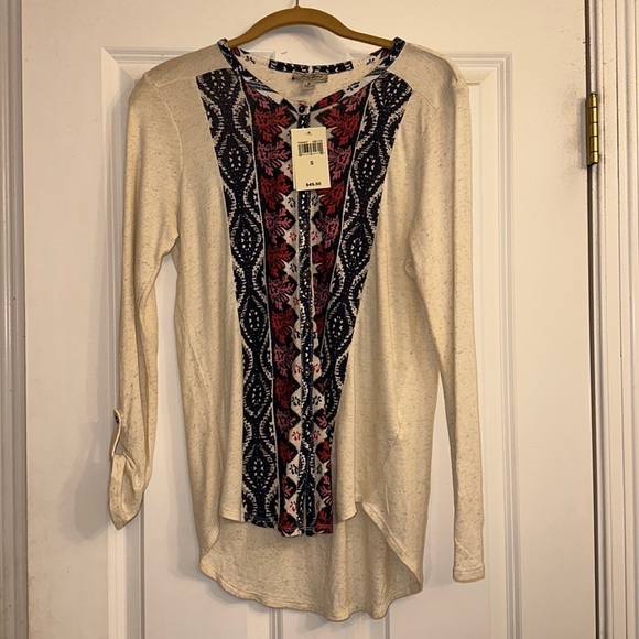 Lucky Brand NWT size small boho pheasant embroidered - Picture 3 of 8